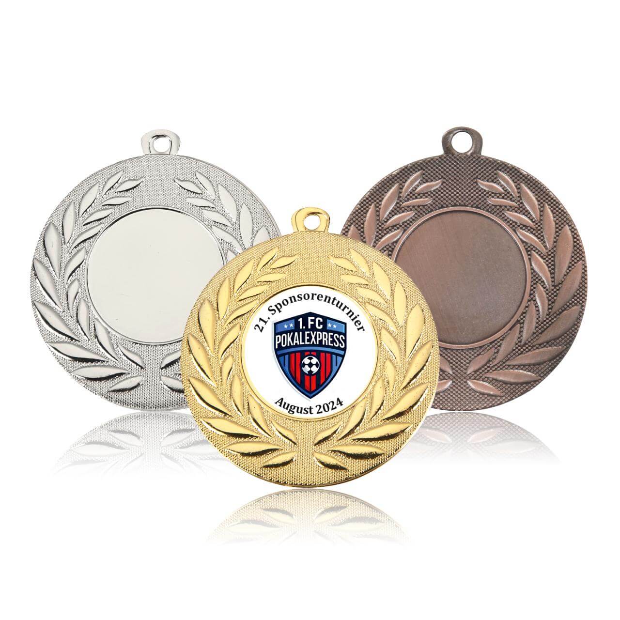 Logo-Medaille 50mm  - Farbe: Silber