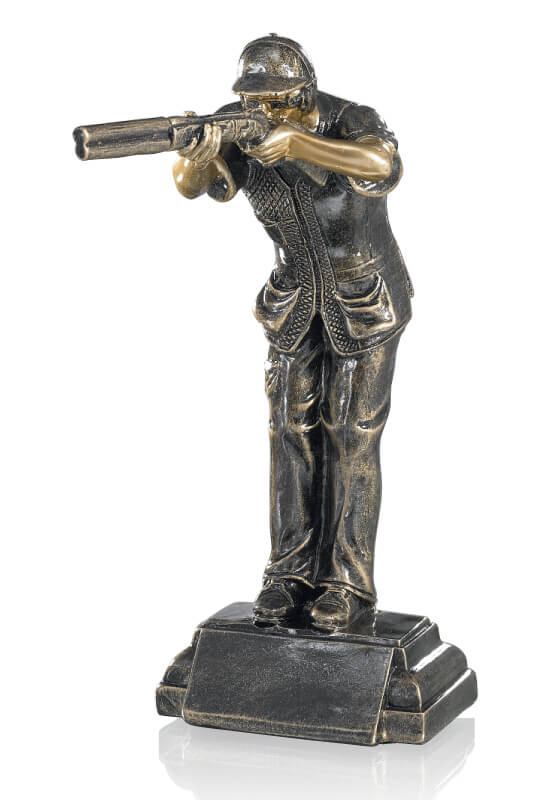 Trophäe Schütze mit Flinte 23cm