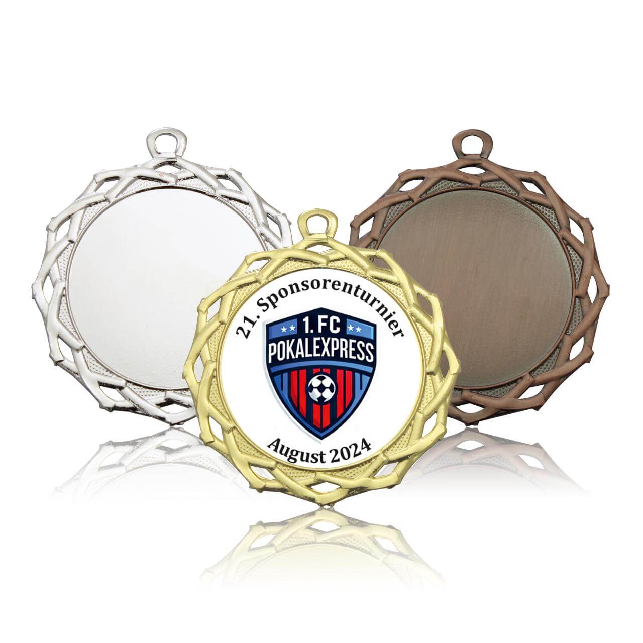 Logo-Medaille 70mm  - Farbe: Antik Bronze