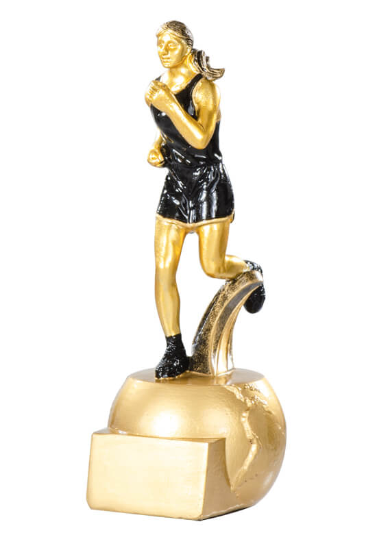 Trophäe Läuferin auf Kugelsockel 20cm