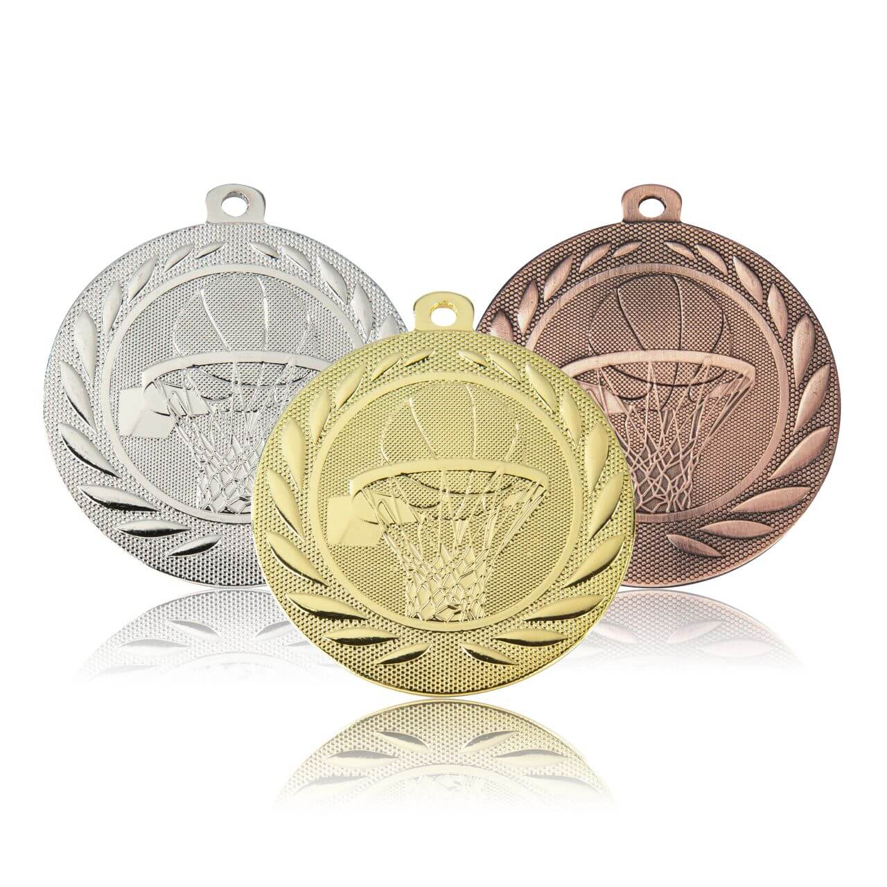Medaille Basketball 50mm  - Farbe: Antik Bronze