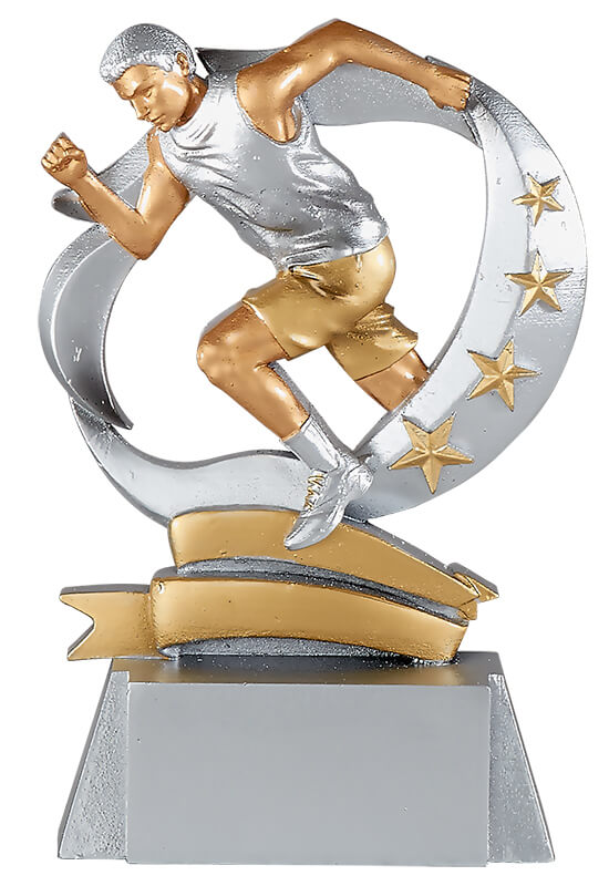 Trophäe Läufer im Sternschwung 15cm