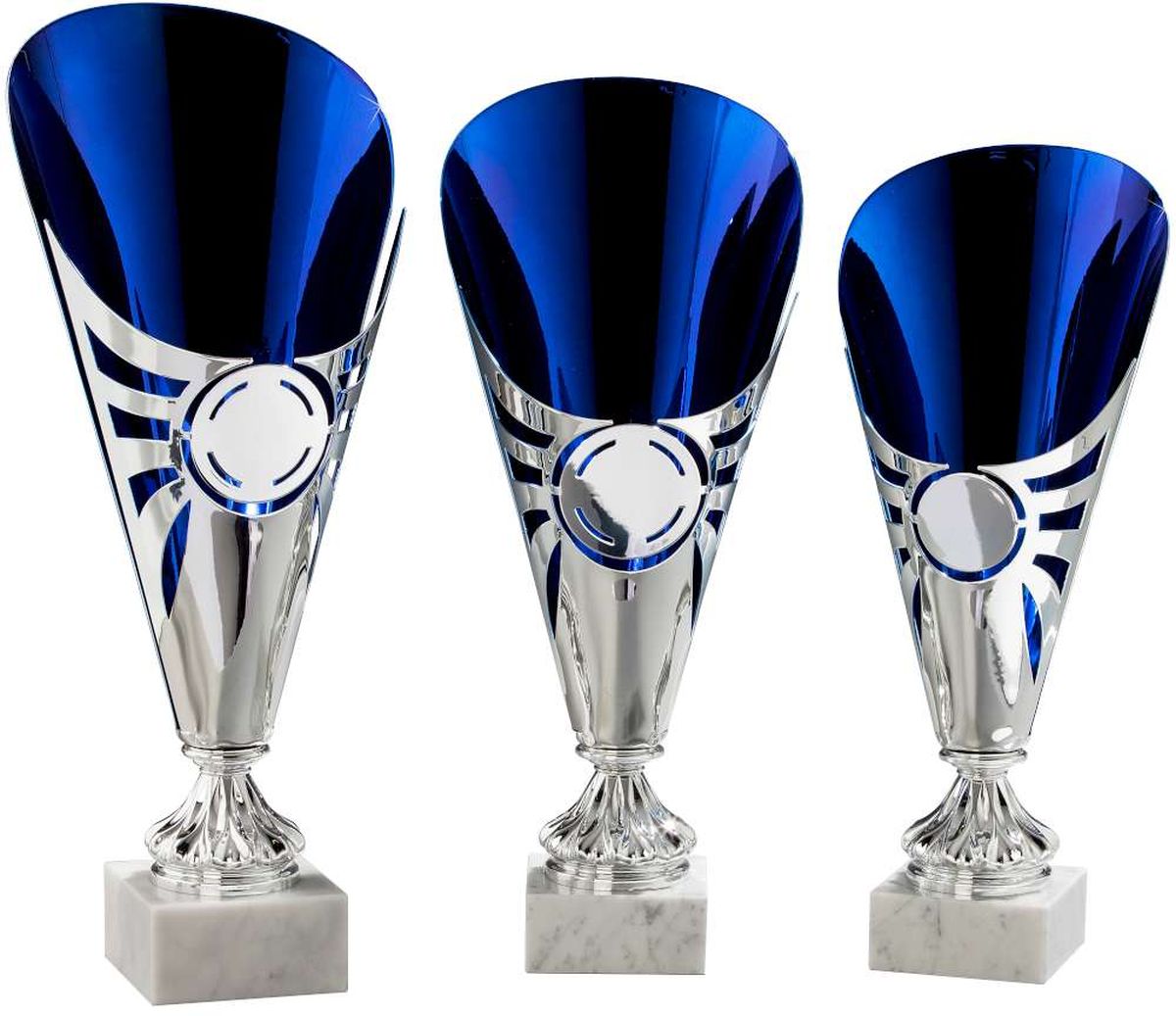 Pokal Seeta Silber/Blau - Größe: 405mm