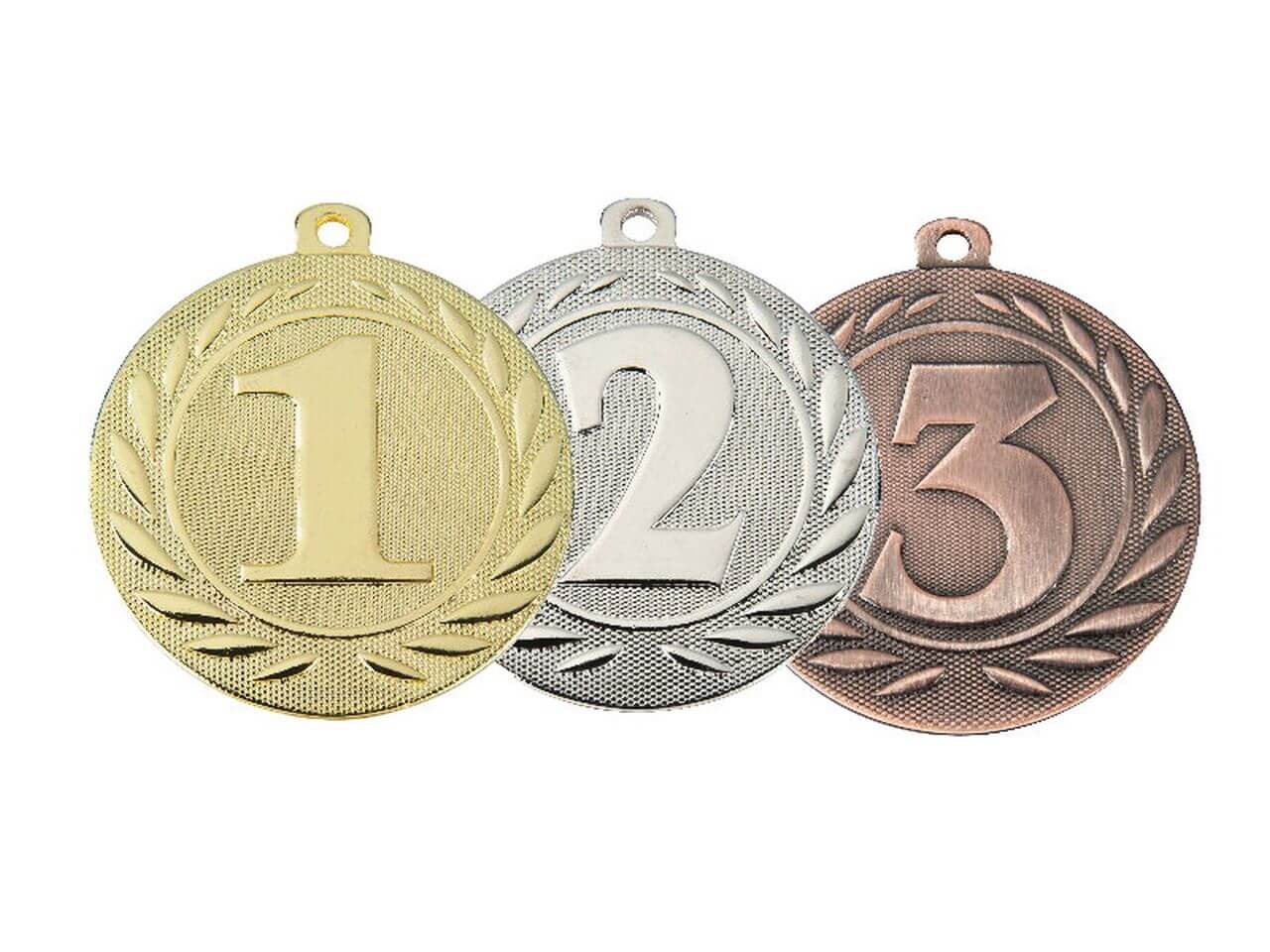 Siegermedaille Platz 1 bis 3 im Lorbeerkranz, 50 mm