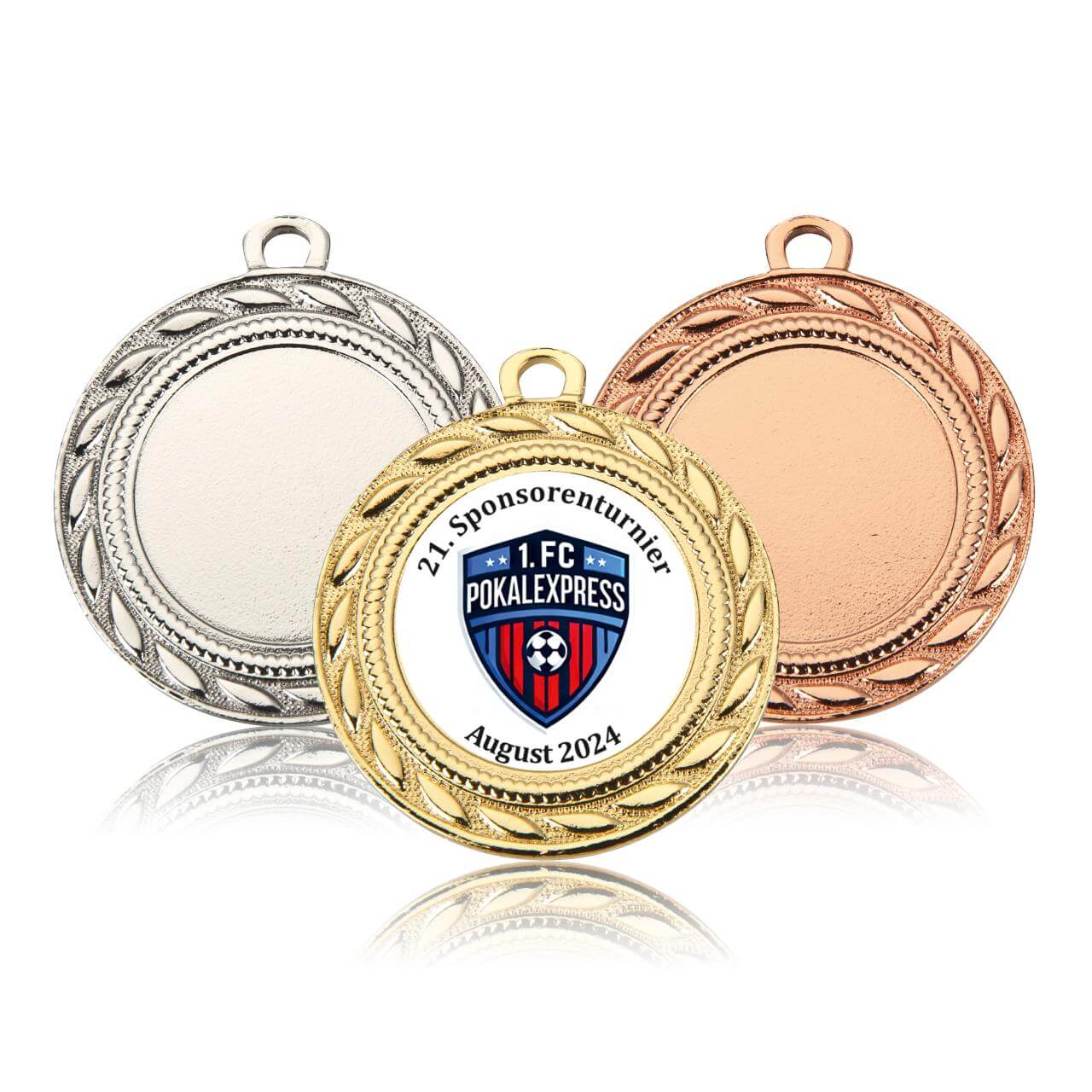 Logo-Medaille 40mm  - Farbe: Silber