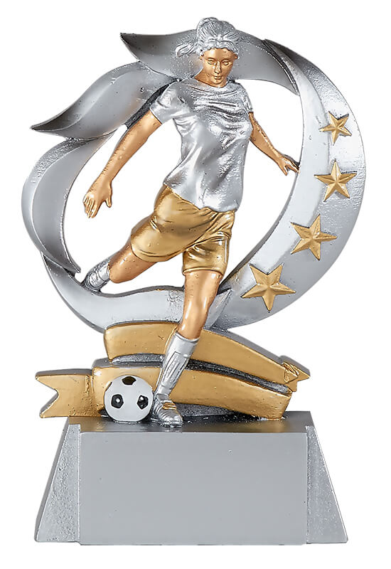 Trophäe Fußballspieler im Sternschwung 15cm