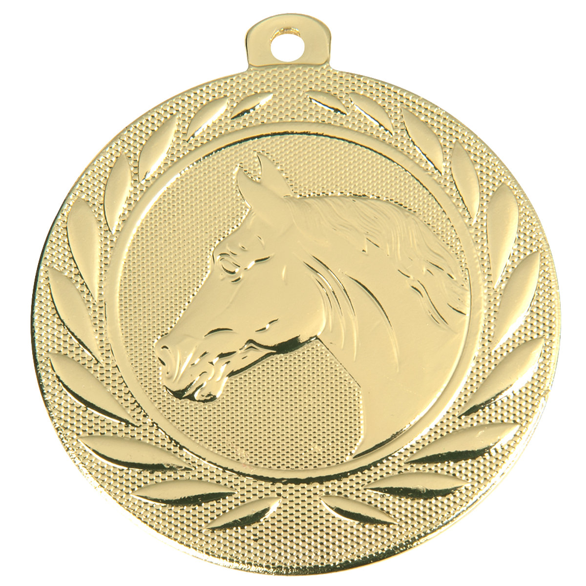 Reitsport-Medaille Pferdekopf im Lorbeerkranz, 50 mm