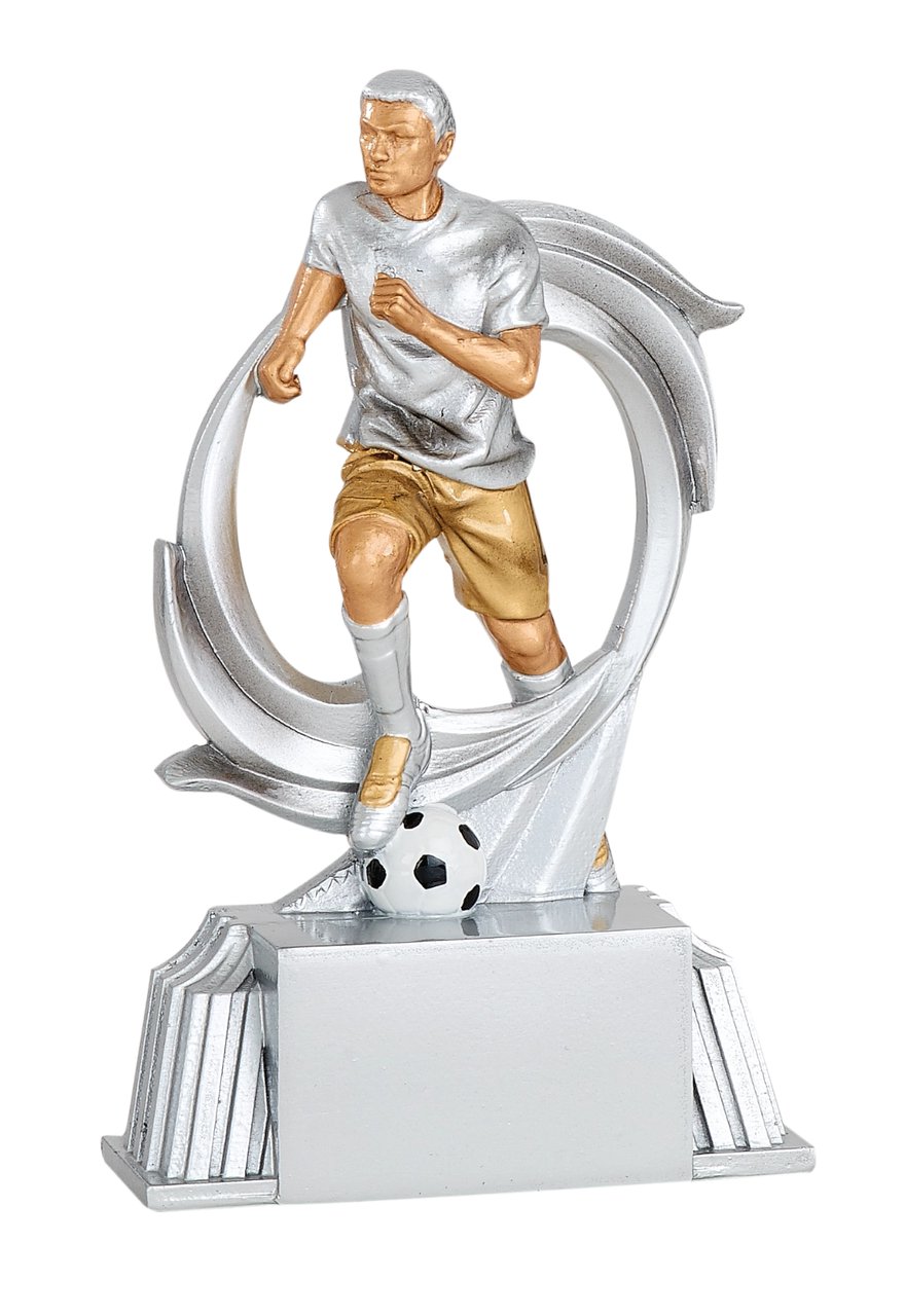 Trophäe Fußballspieler im Schwungrahmen 15cm