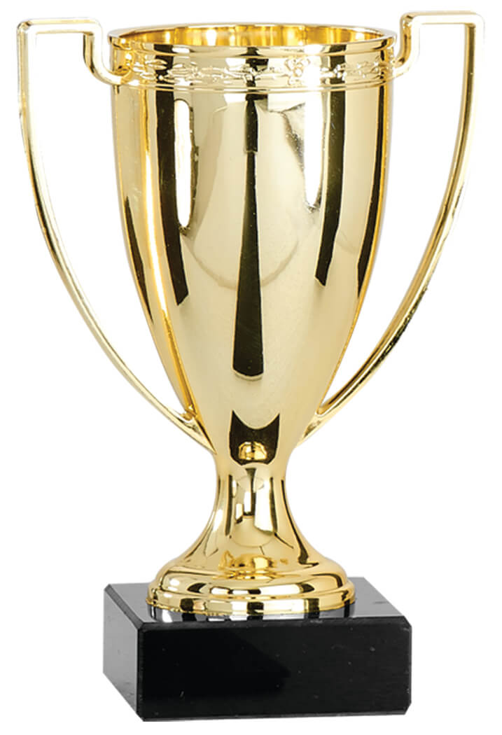 Goldener Pokal mit Henkel in 3 Größen Goldener Pokal mit Henkel in 3 Größen