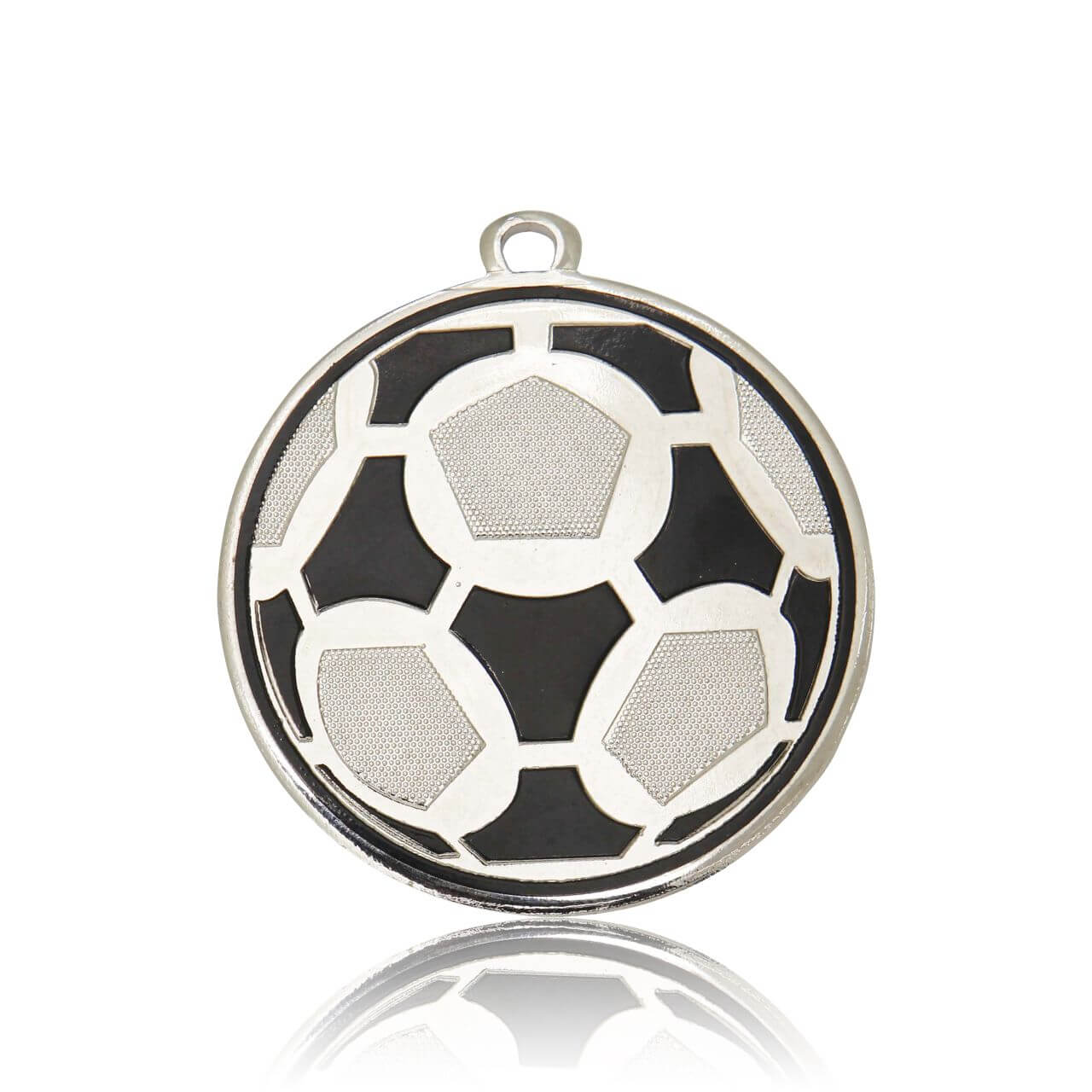 Medaille Fußball 50mm  - Farbe: Silber
