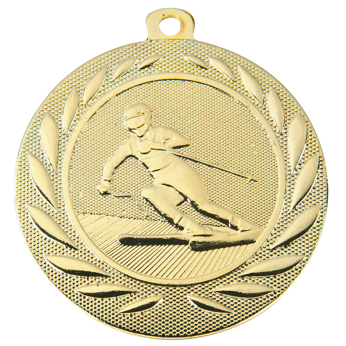 Medaille Skifahren 50mm  - Farbe: Gold