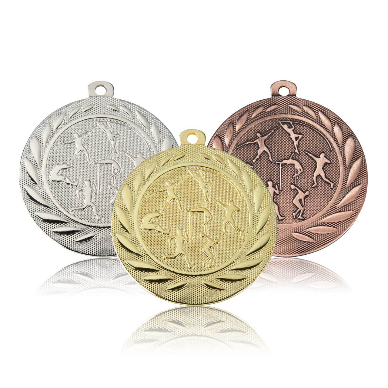 Medaille Leichtathletik 50mm  - Farbe: Antik Bronze