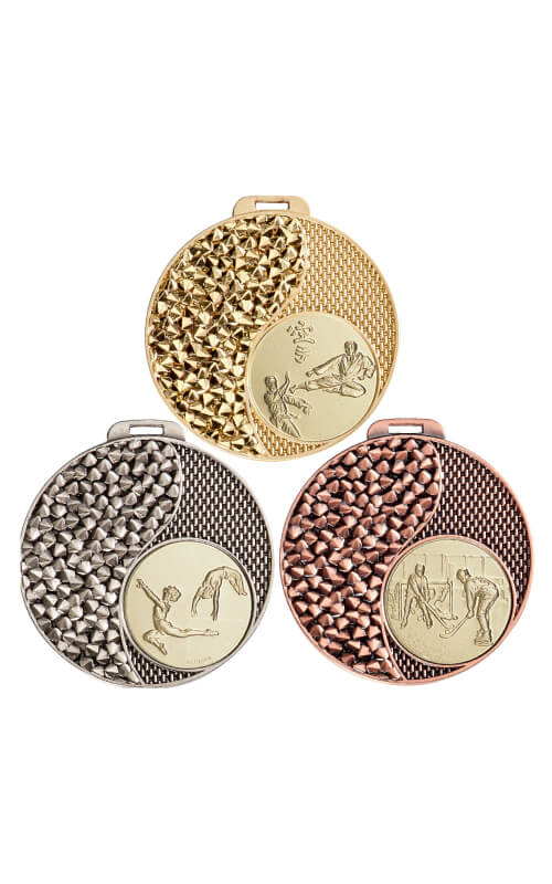 Medaille mit genopptem Rand