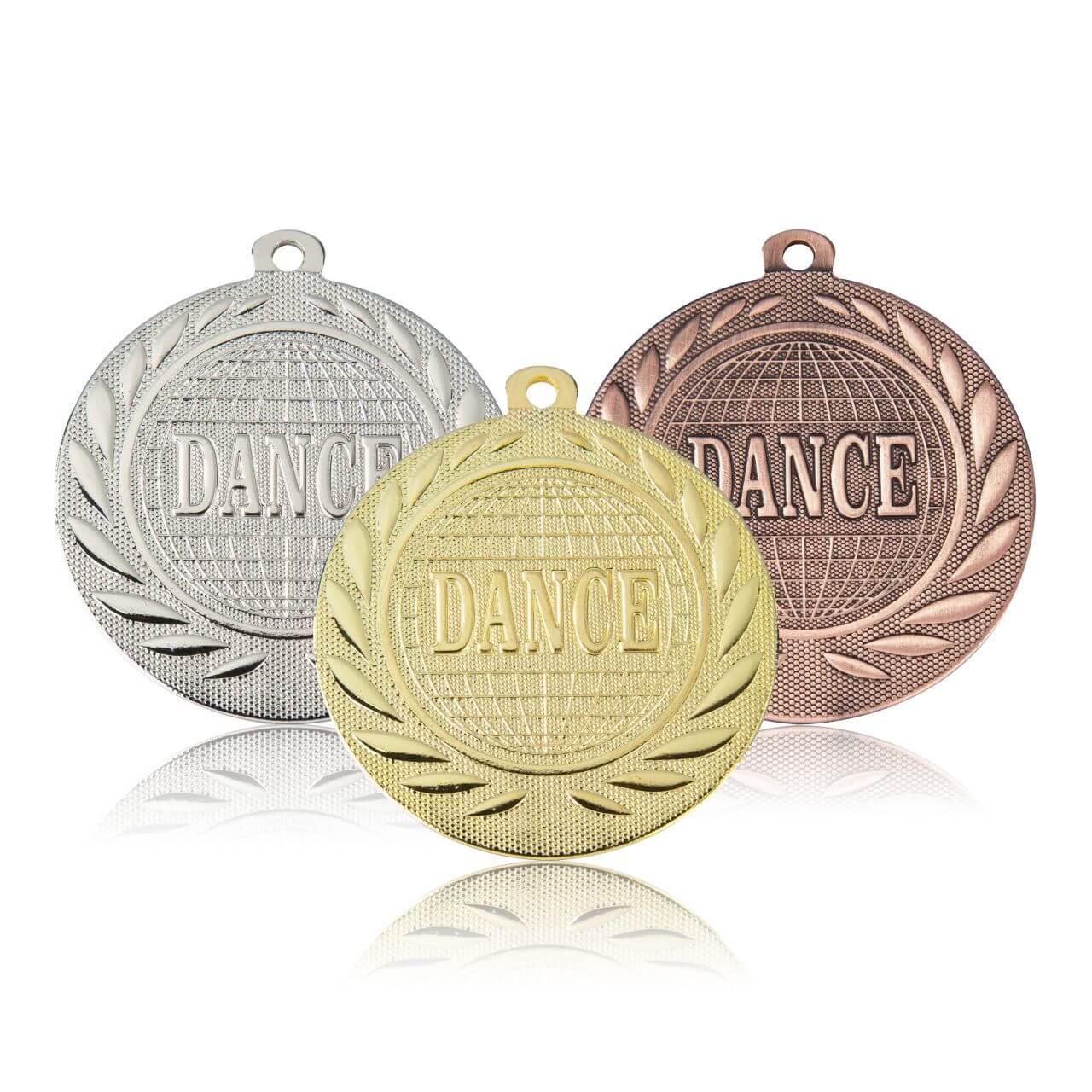 Medaille Tanzen 50mm  - Farbe: Silber
