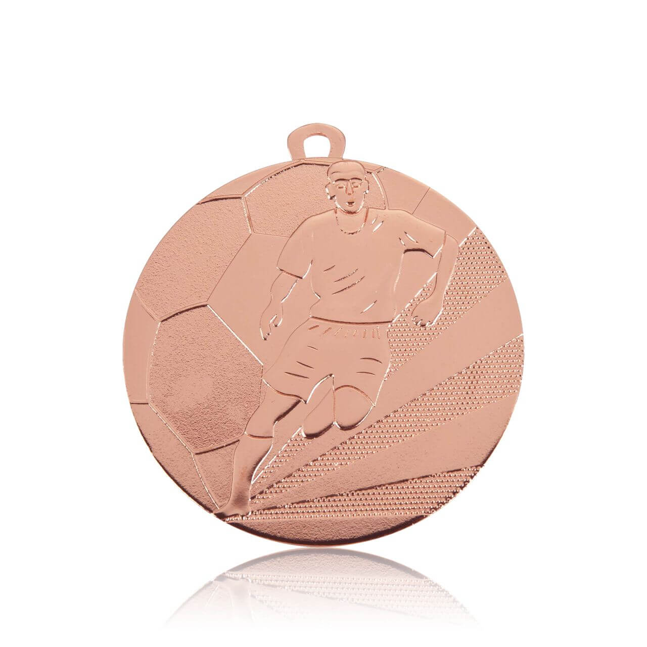 Medaille Fußball 70mm  - Farbe: Bronze