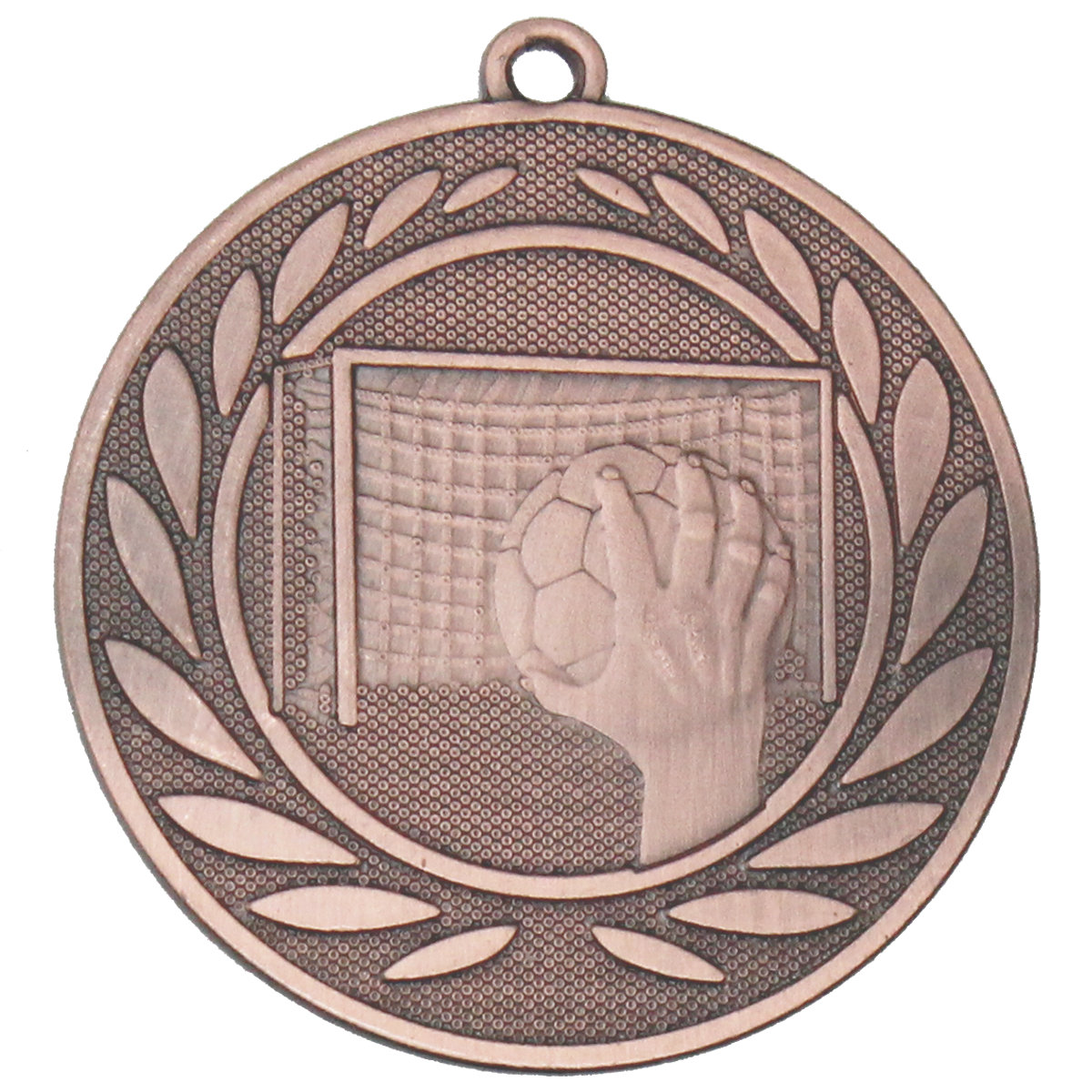 Handball-Medaille Wurfhand am Tor, 50 mm - Farbe: Bronze