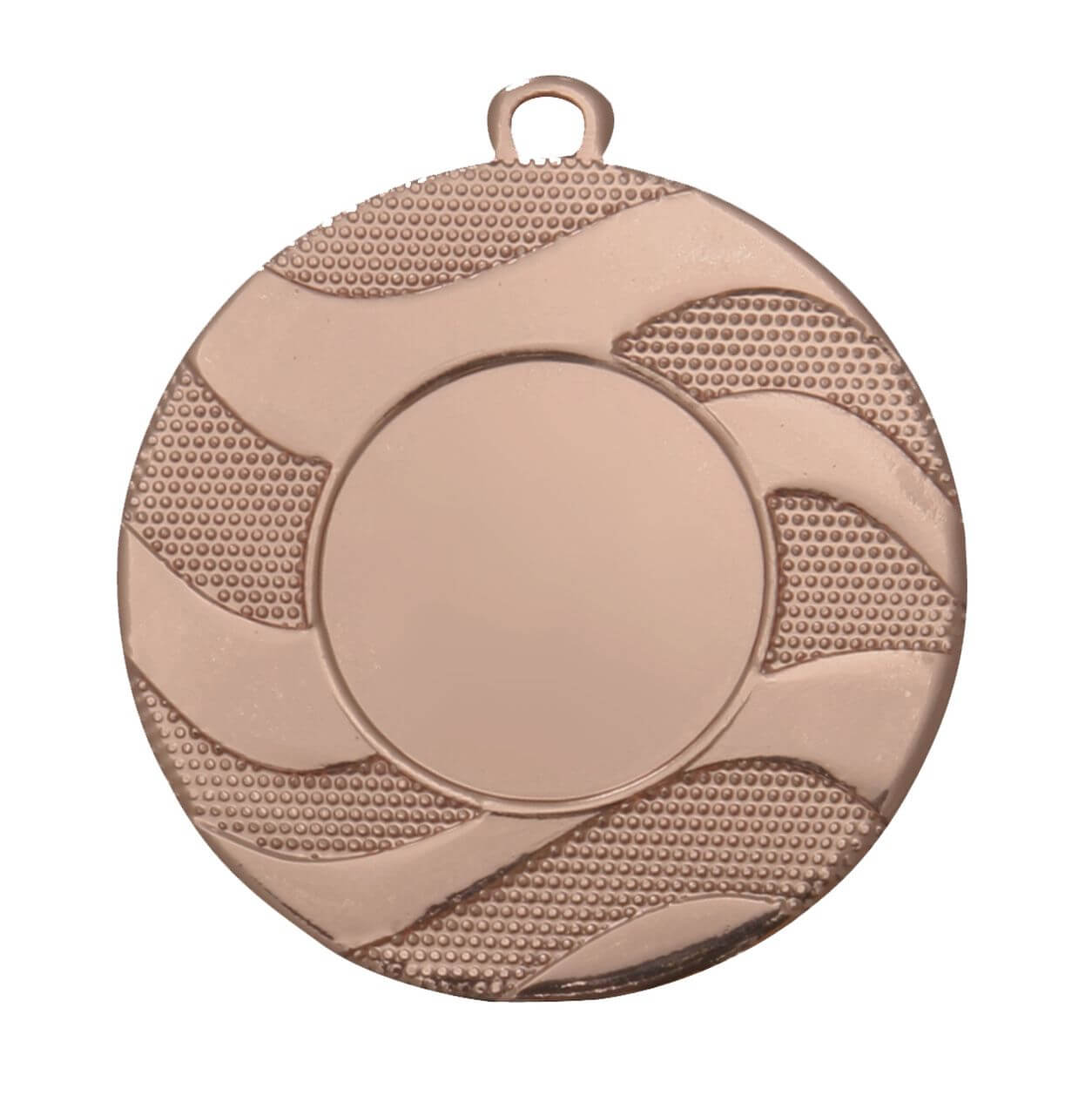 Medaille Wellenmuster mit Emblemaufnahme 25 mm, 50 mm - Farbe: Bronze