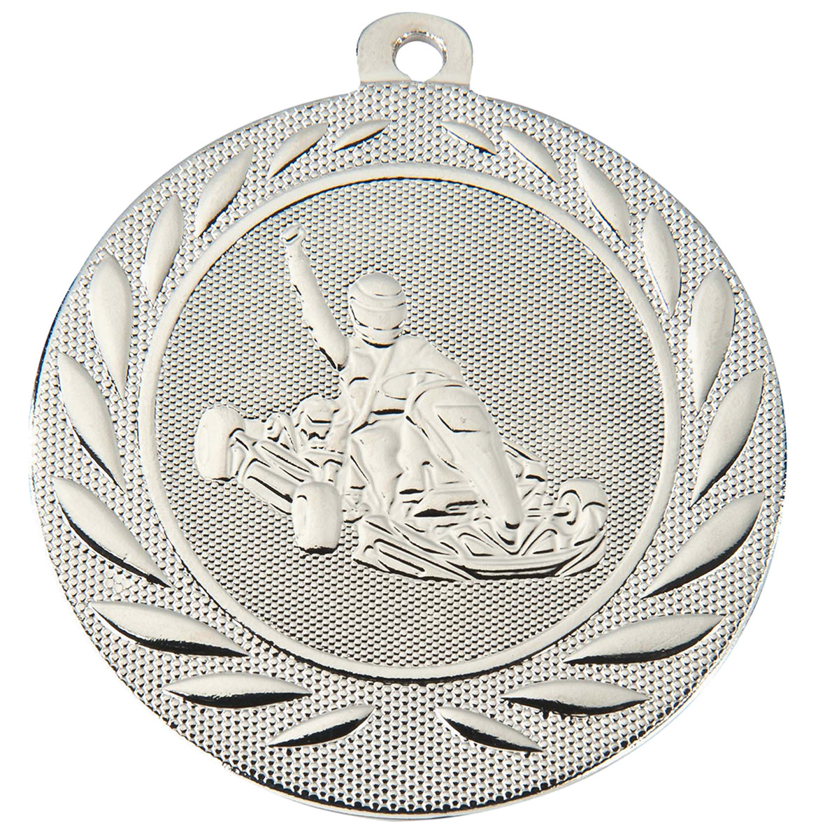 Medaille Go Kart 50mm  - Farbe: Silber