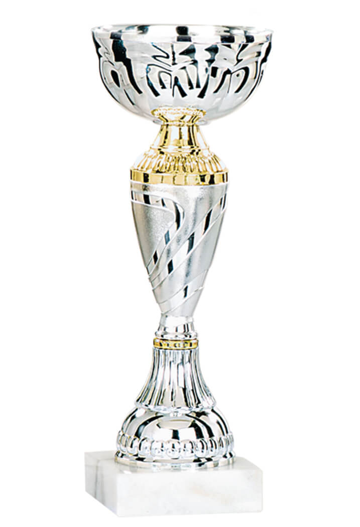 Pokal mit Rankenschale und schlanker Säule - Höhe: 18cm