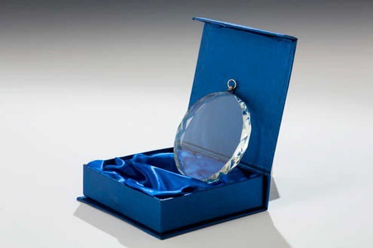 Glasmedaille Stärke 10mm - Größe: Ø70mm