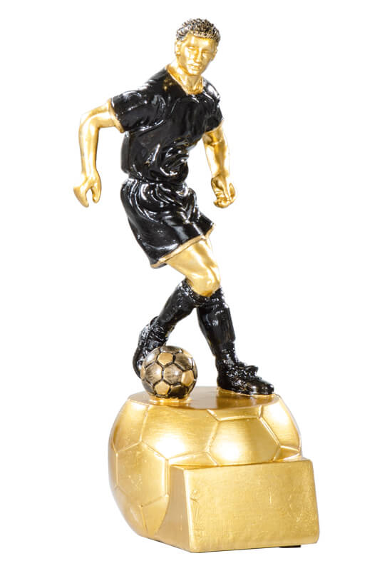Trophäe Fußballspieler auf Kugelsockel 20cm