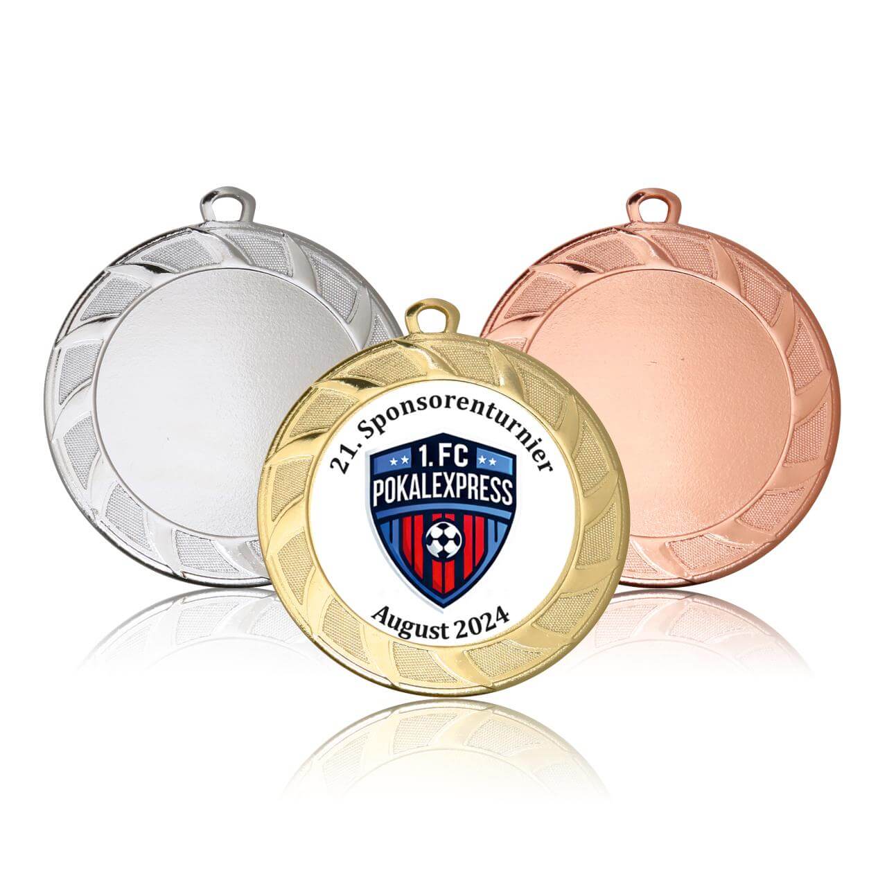 Logo-Medaille 70mm  - Farbe: Bronze