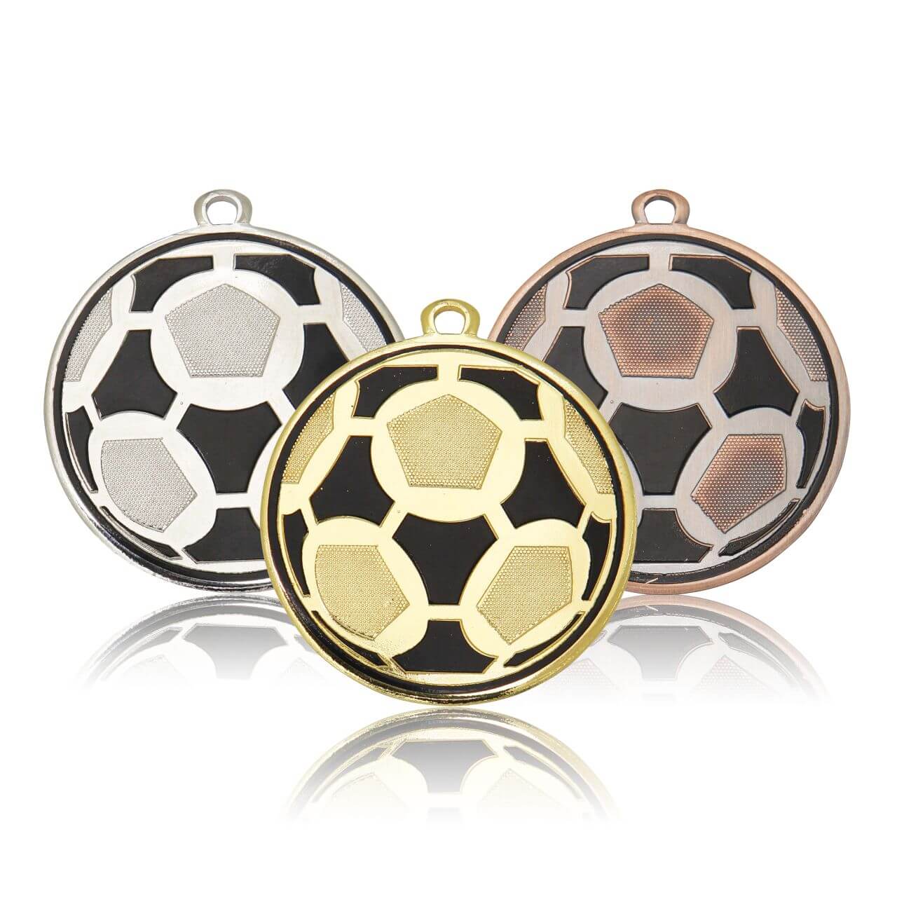 Medaille Fußball 50mm  - Farbe: Silber