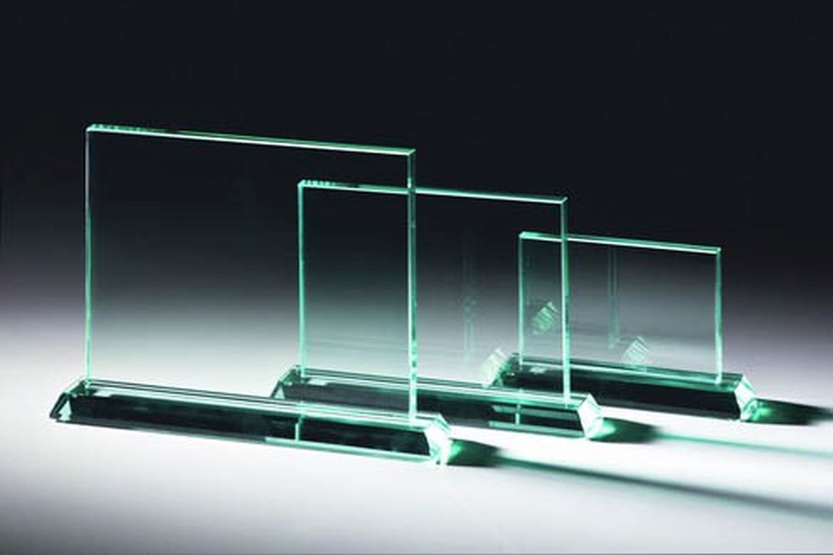 JADE-Glas Rechteck breit neutral - Größe: 220mm