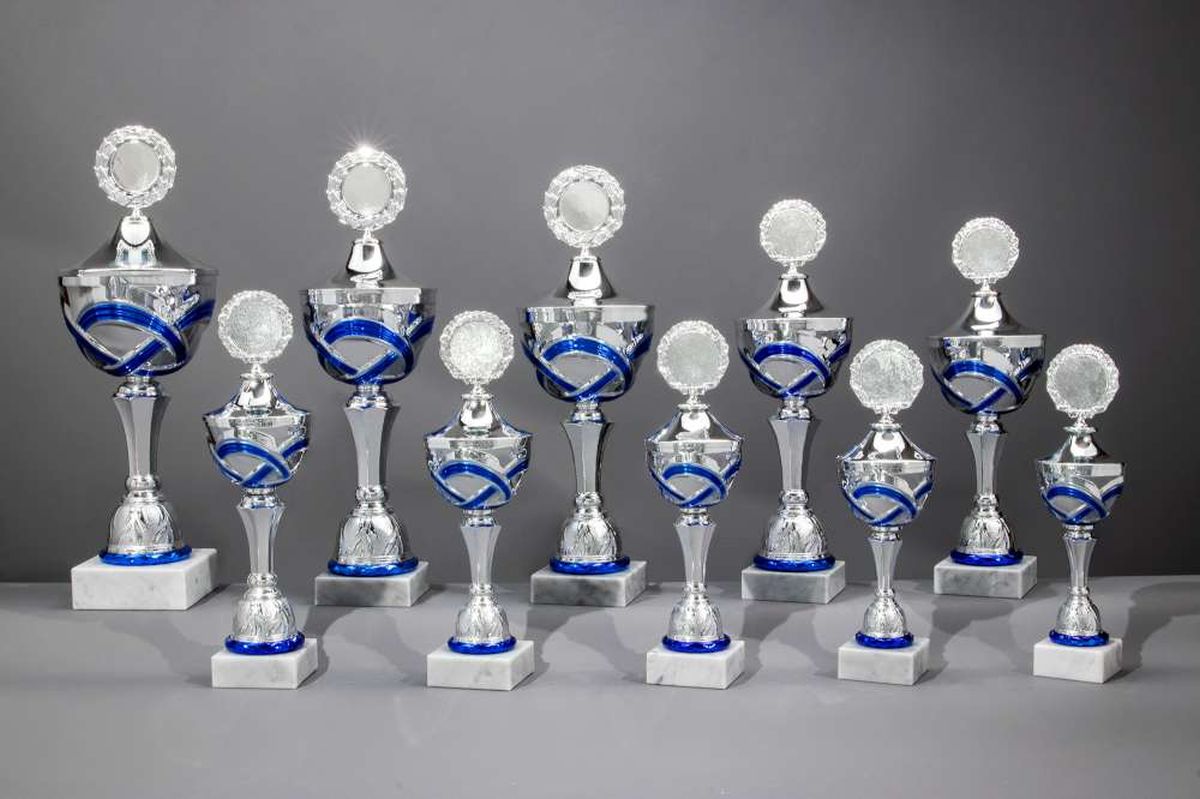 Pokal Silber/Blau Wilma - in 10 Größen Pokal Silber/Blau Wilma - in 10 Größen