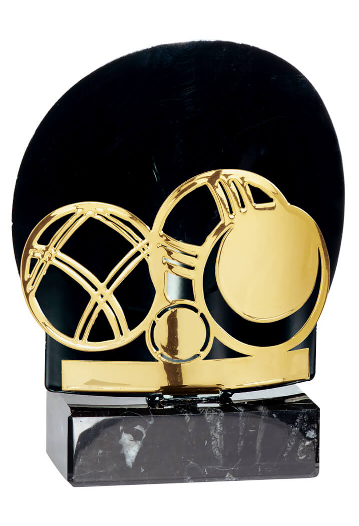 Trophäe Boulerelief in Gold 18cm