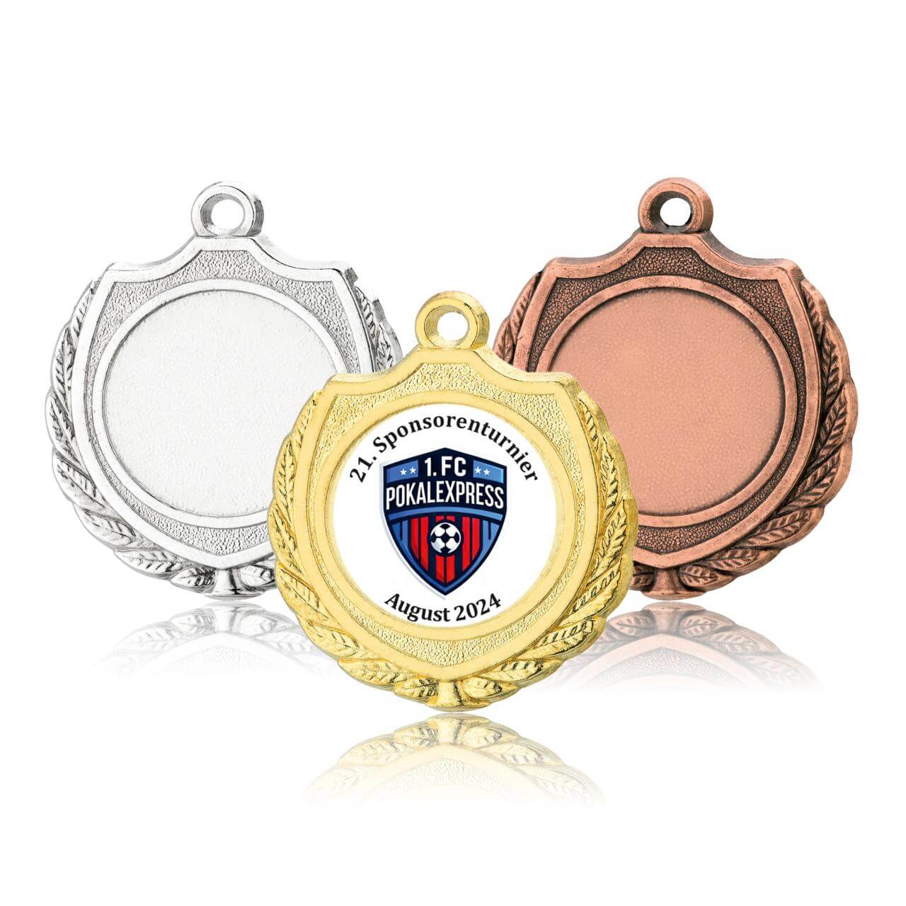 Logo-Medaille 40mm  - Farbe: Antik Bronze