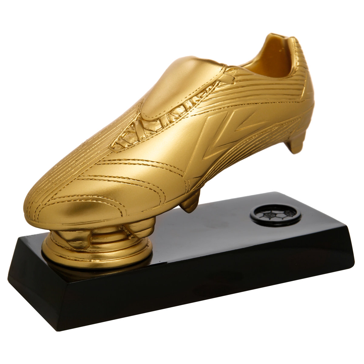 Fußball-Trophäe goldener Schuh - Größe: 15 x 12,5 cm