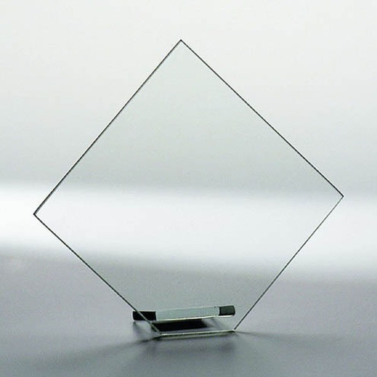 Glastrophäe Raute neutral - Größe: 120mm