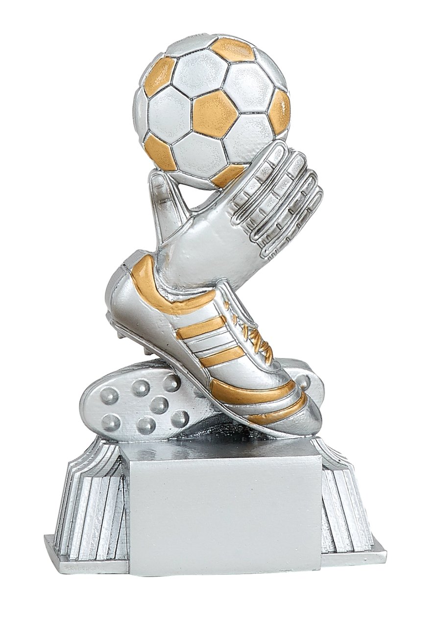 Trophäe Fußballschuh mit Ball 11cm