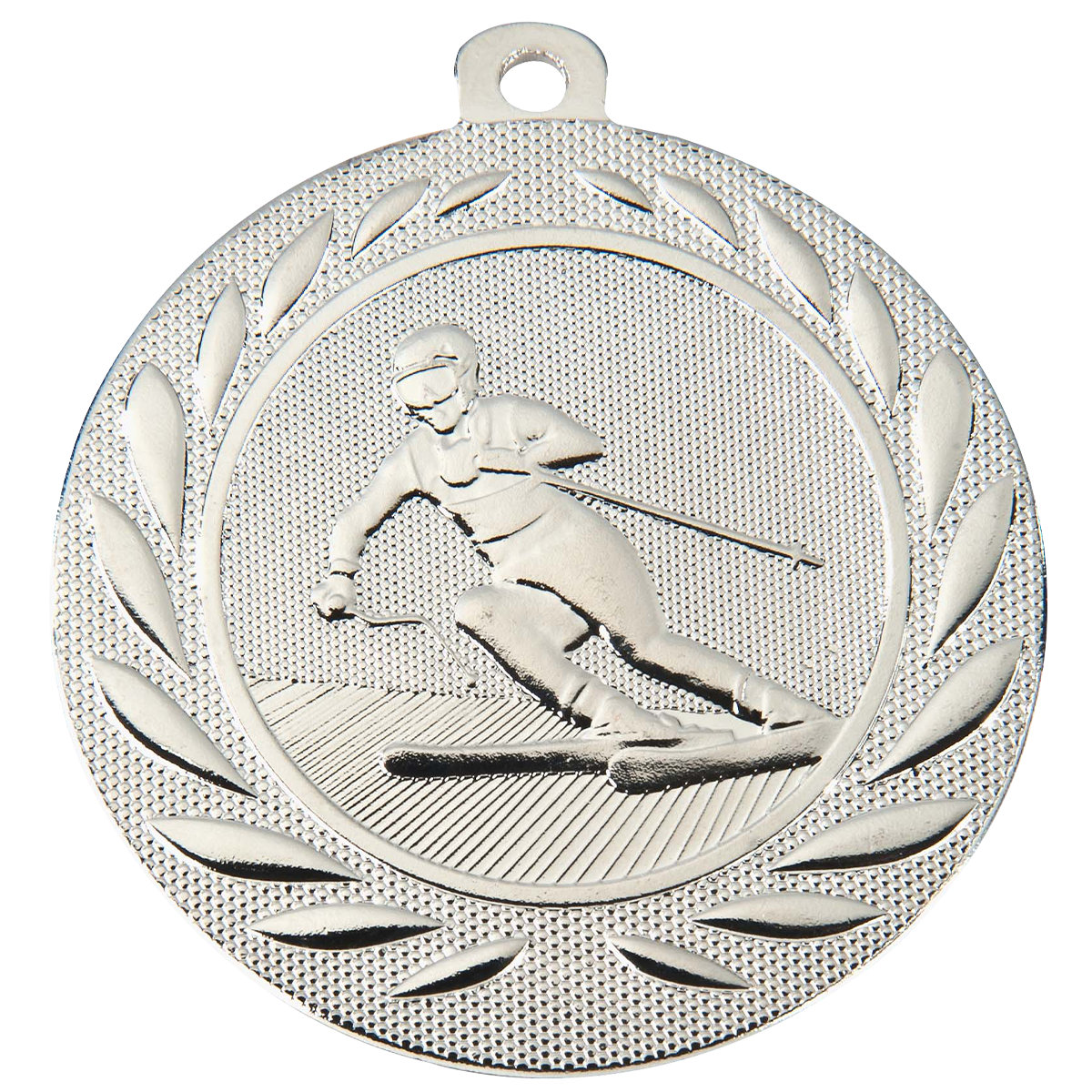 Medaille Skifahren 50mm  - Farbe: Silber