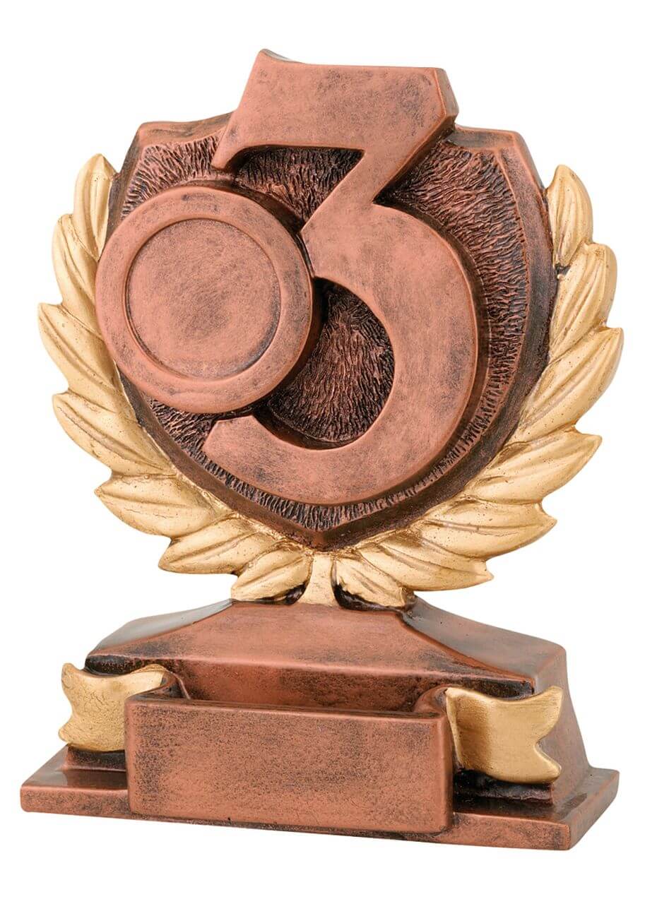 Nummer 3 Trophäe - Höhe 13cm Nummer 3 Trophäe - Höhe 13cm