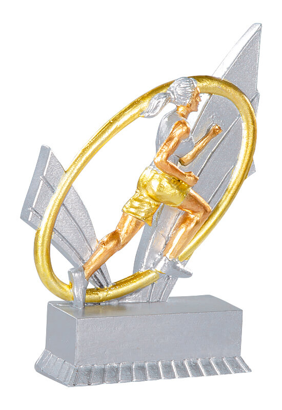 Trophäe Läuferin im Ring 12cm