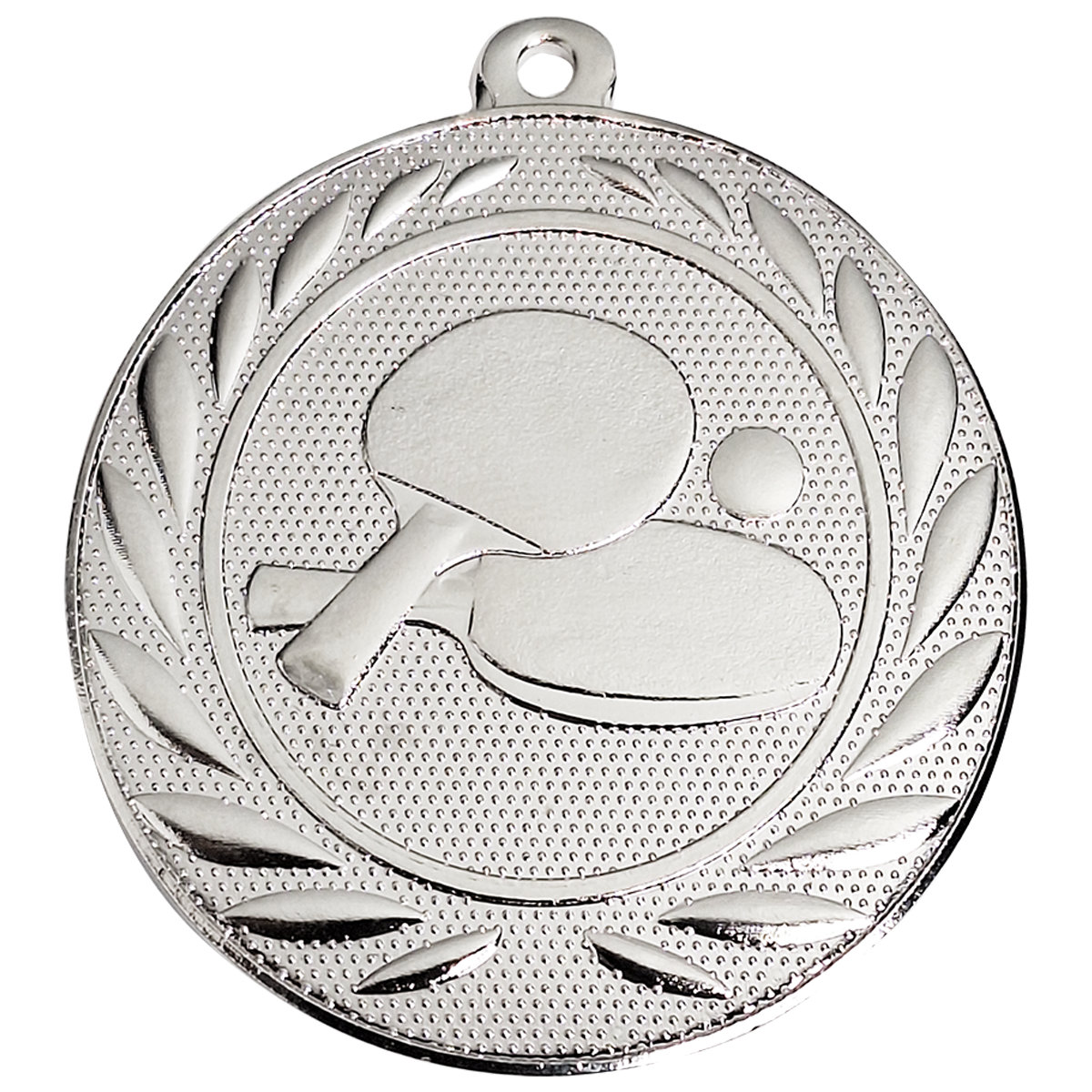Tischtennis-Medaille zwei Schläger und Ball, 50 mm - Farbe: Silber