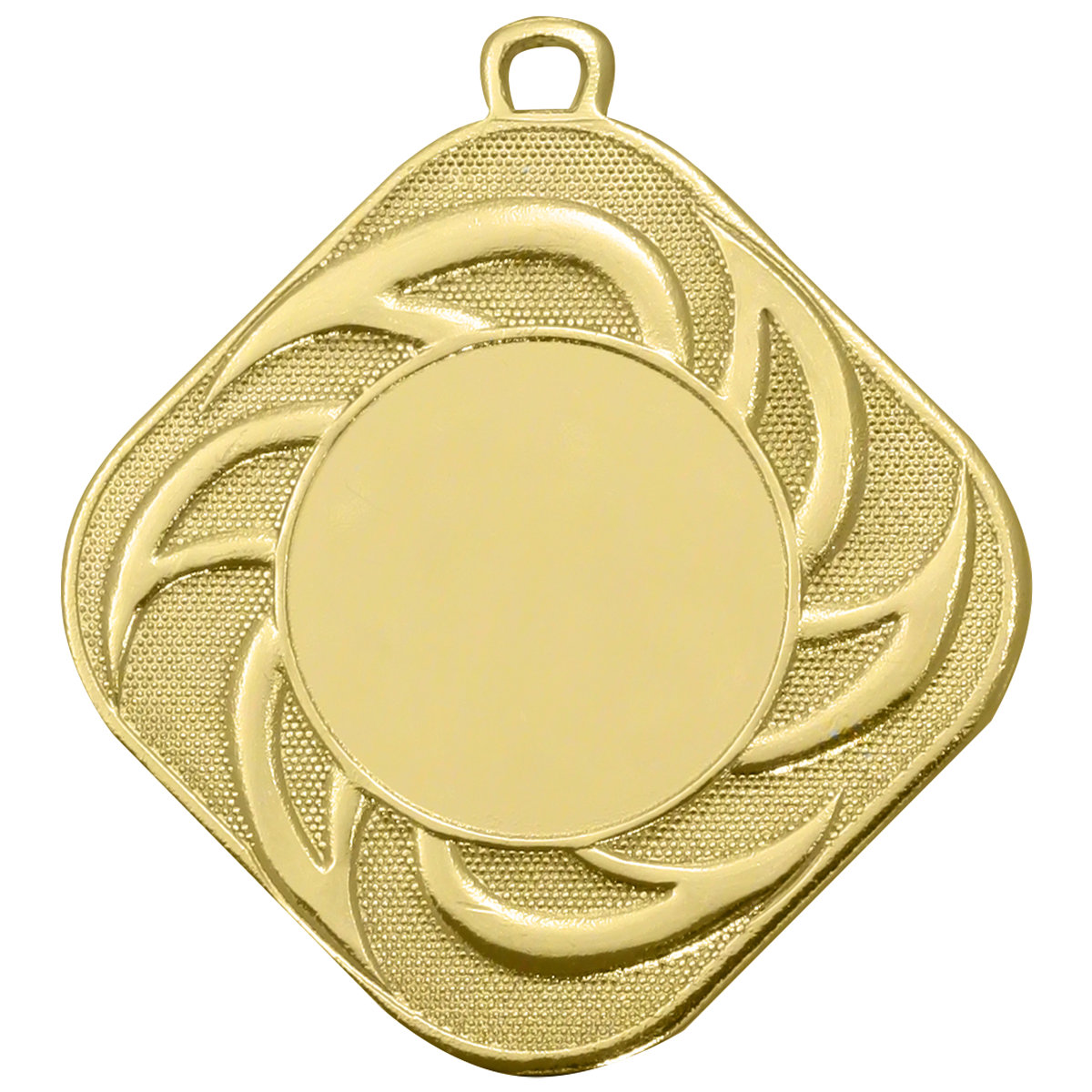 Medaille Rautenform mit Emblemaufnahme, 50 mm