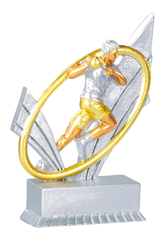Trophäe Handballspieler im Ring 12cm
