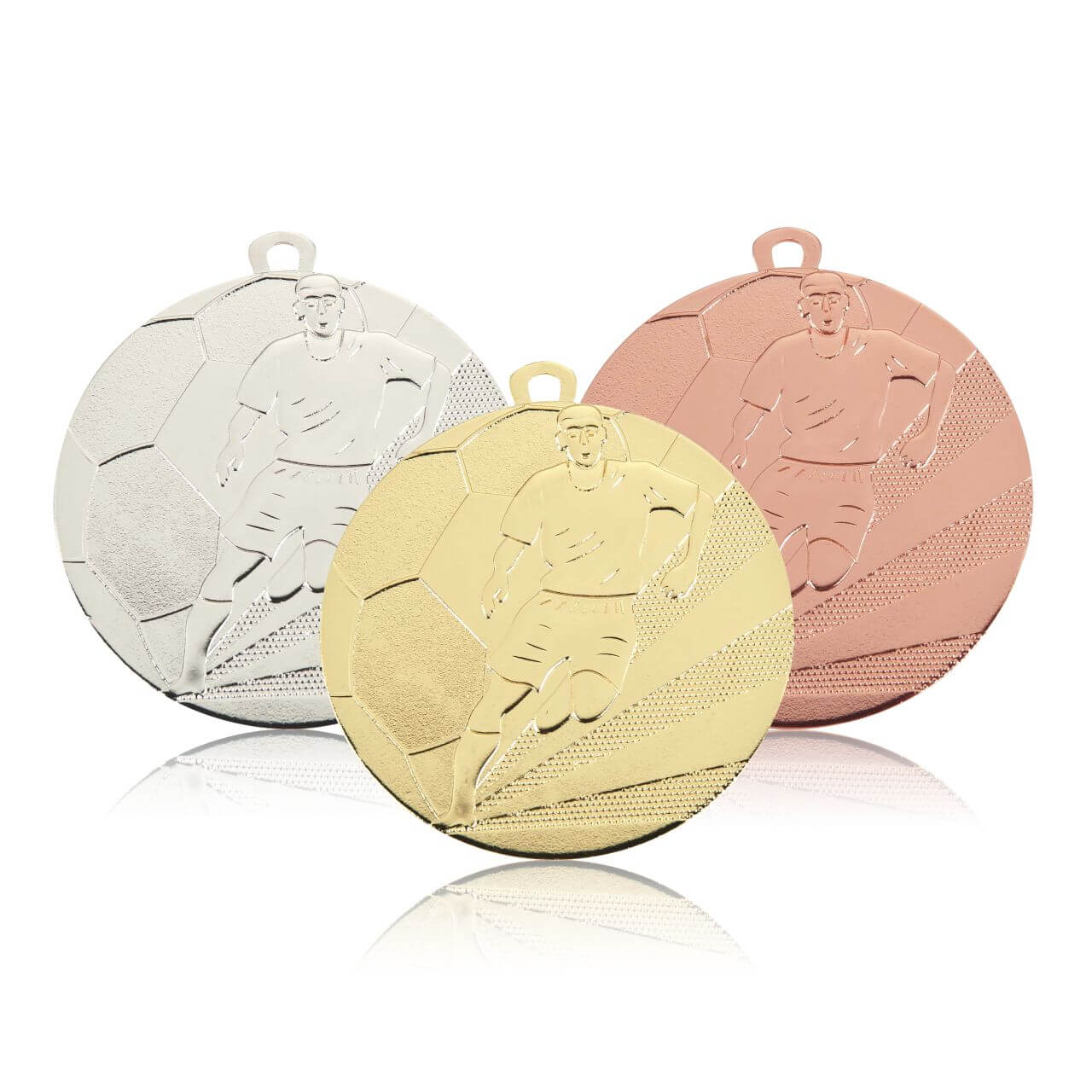 Medaille Fußball 70mm  - Farbe: Gold