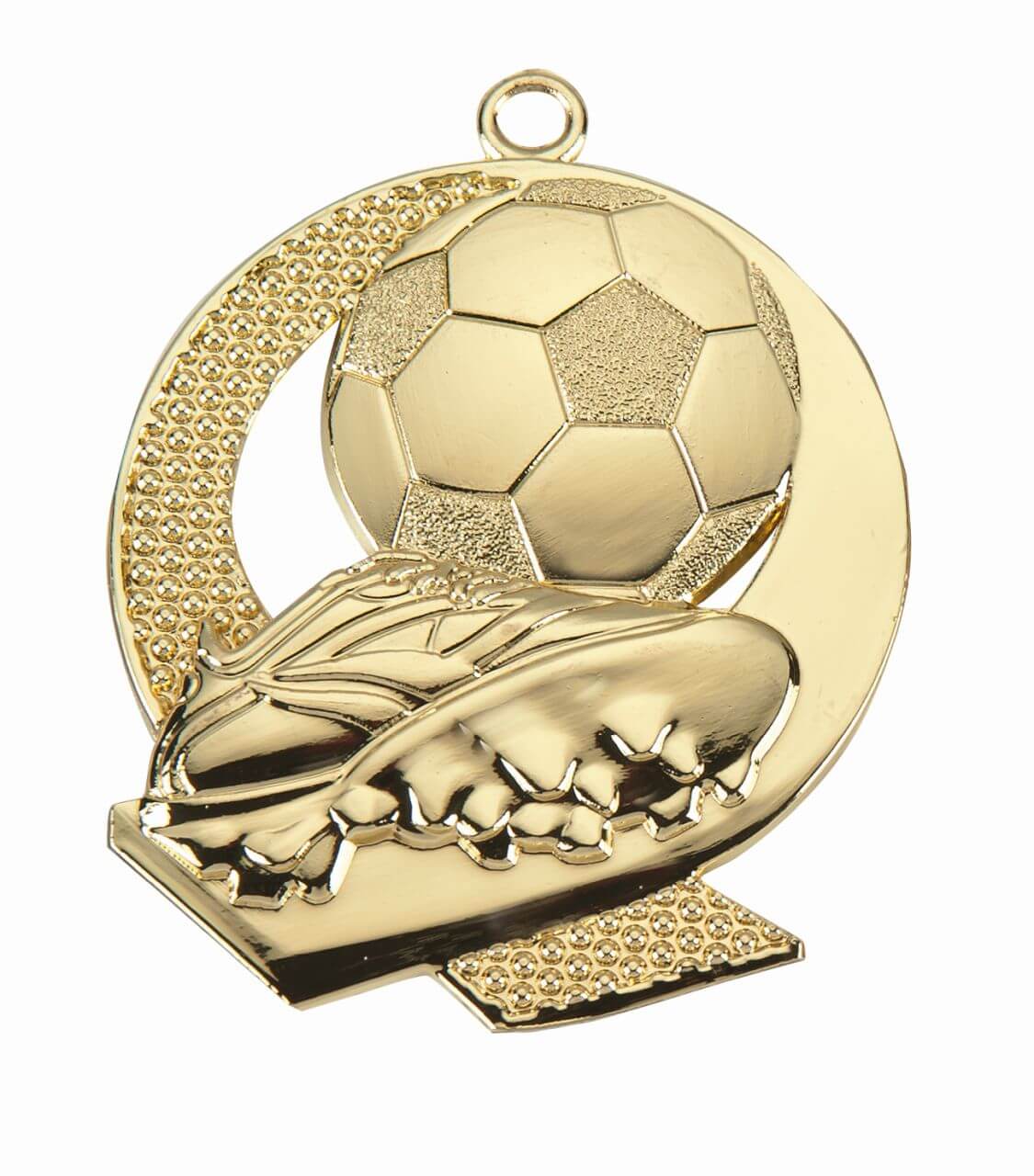 Fußball-Medaille Schuh und Ball in offener Form