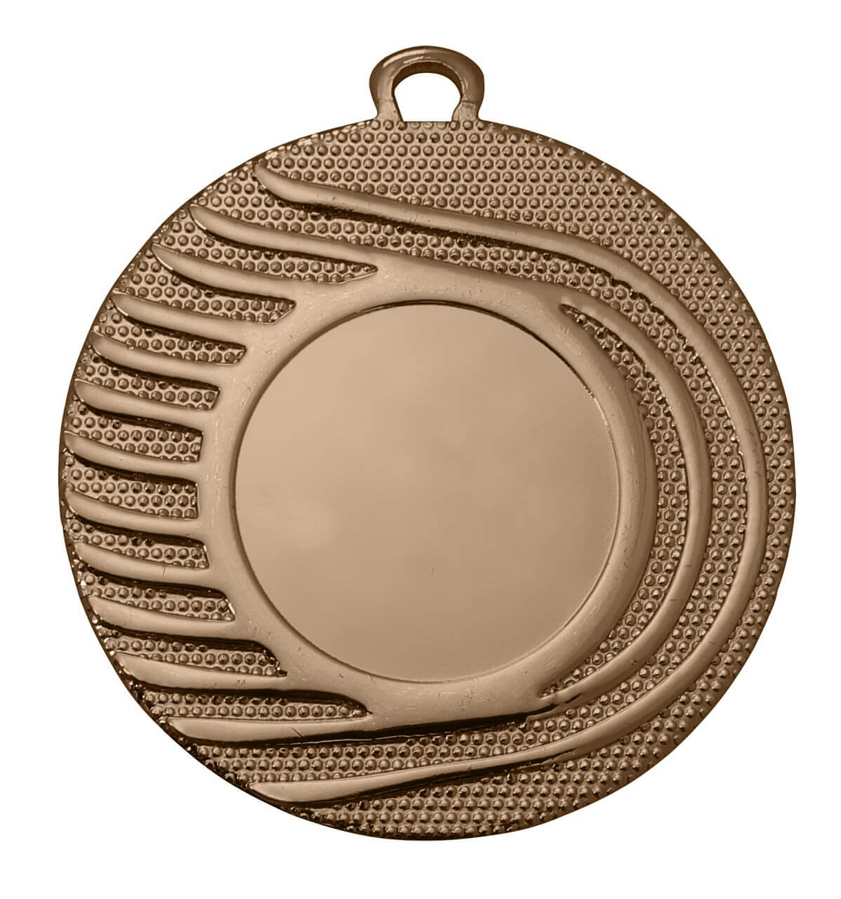 Medaille Strahlenmuster mit Emblemaufnahme 25 mm, 50 mm - Farbe: Bronze