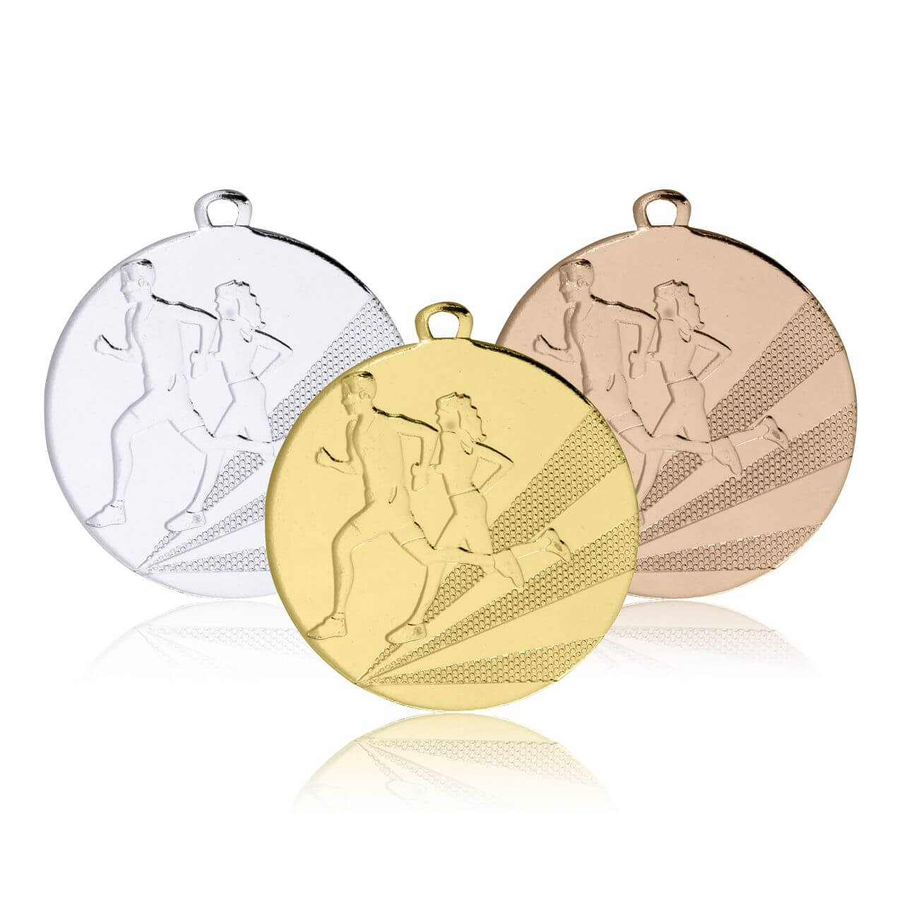 Medaille Laufen 50mm  - Farbe: Bronze