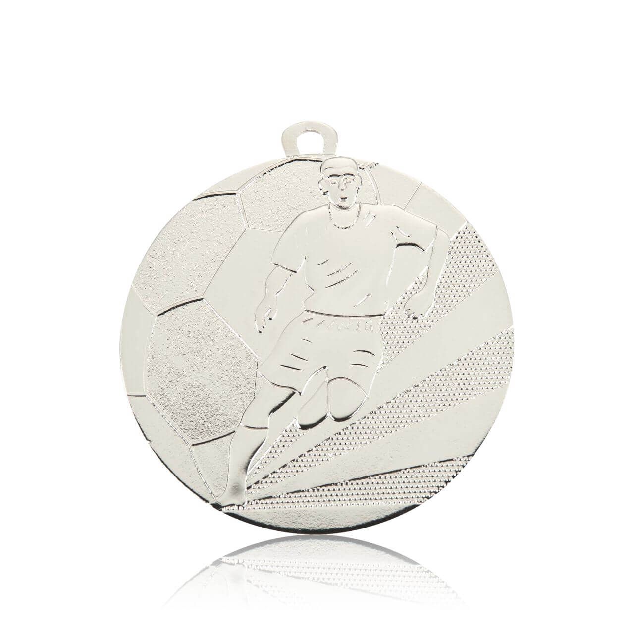 Medaille Fußball 70mm  - Farbe: Silber