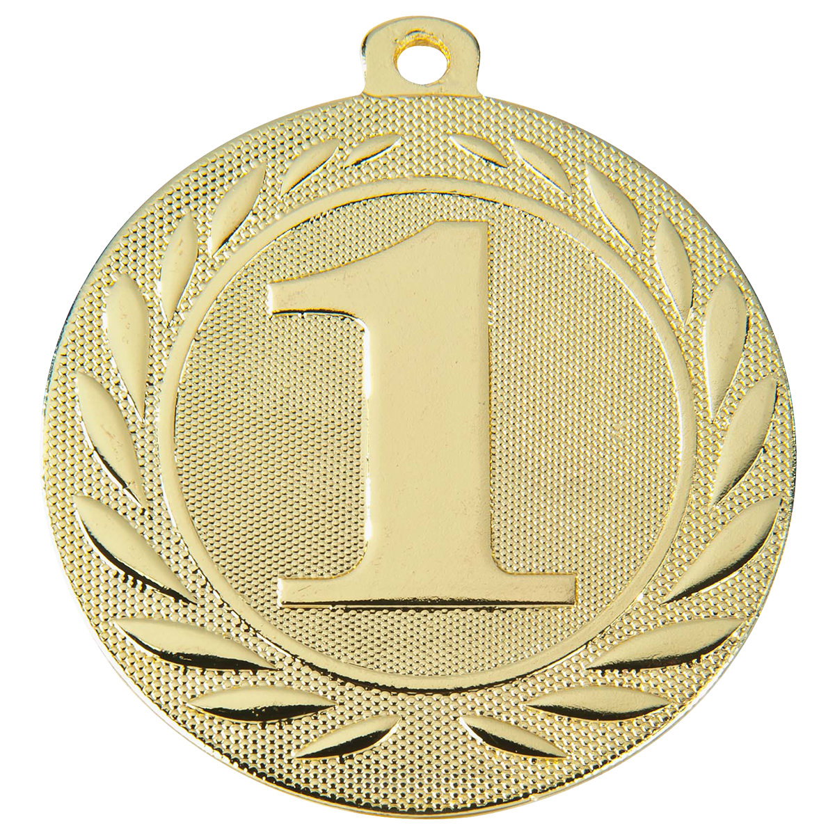 Siegermedaille Platz 1 bis 3 im Lorbeerkranz, 50 mm - Farbe: Gold