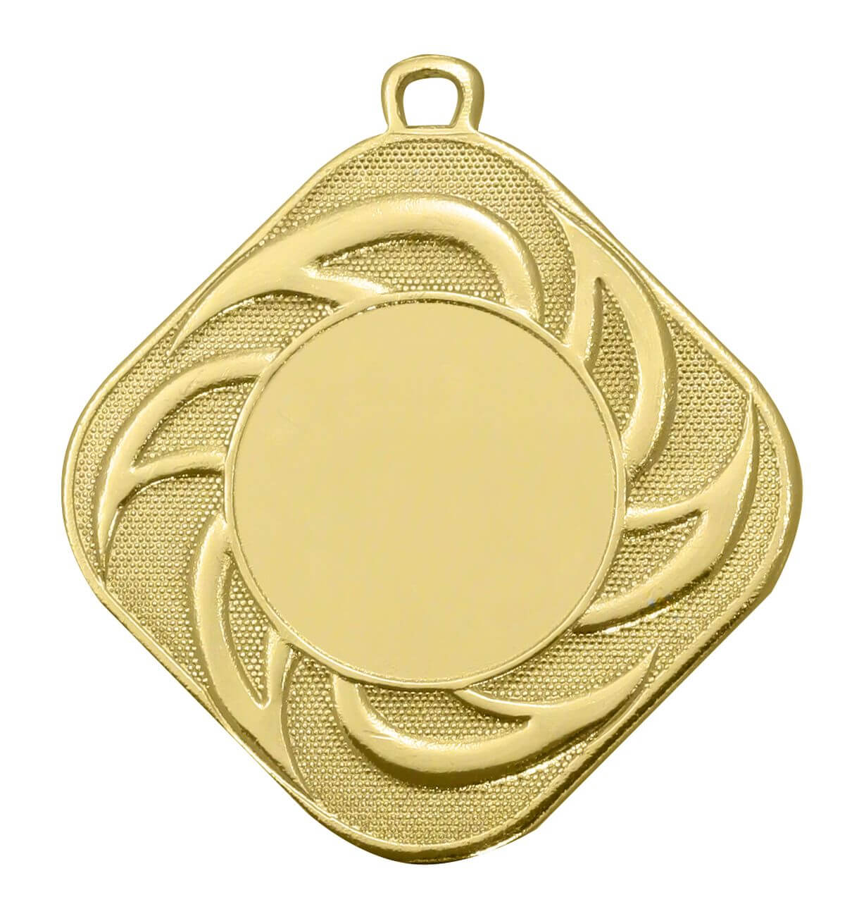 Medaille Rautenform mit Emblemaufnahme, 50 mm - Farbe: Gold