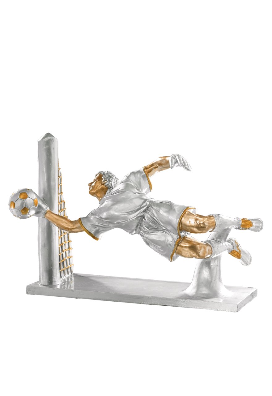 Trophäe Torwart am Tor 33x22cm