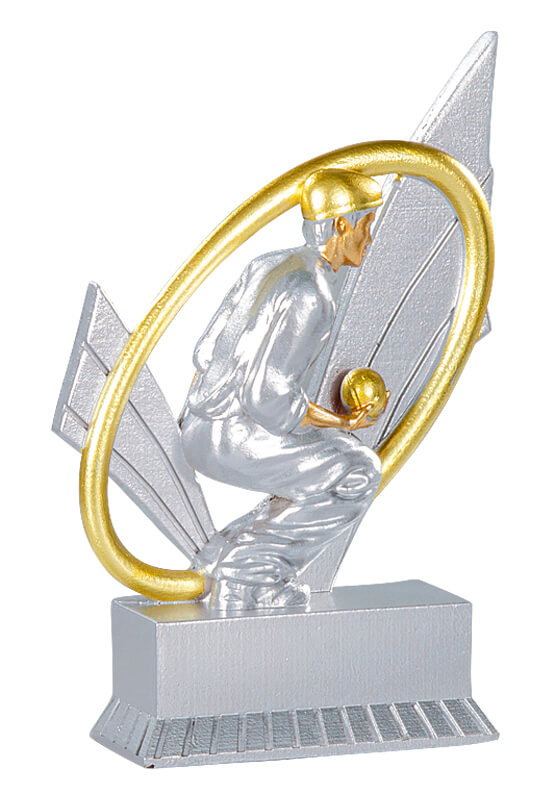 Trophäe Baseballfänger im Ring 12cm