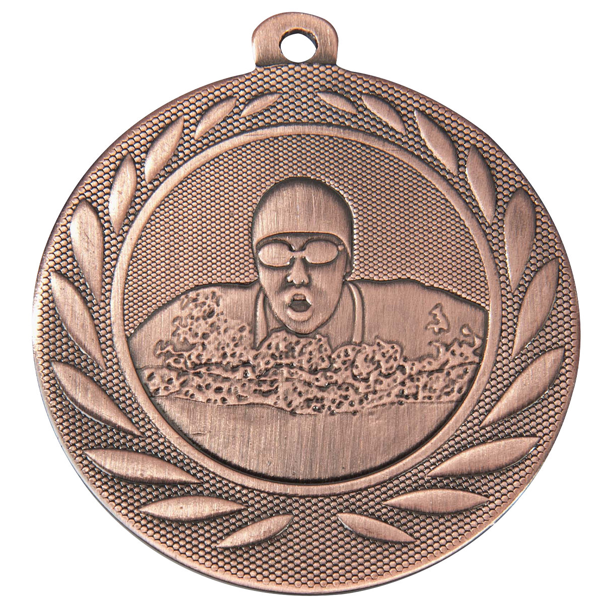 Medaille Schwimmen 50mm  - Farbe: Antik Bronze